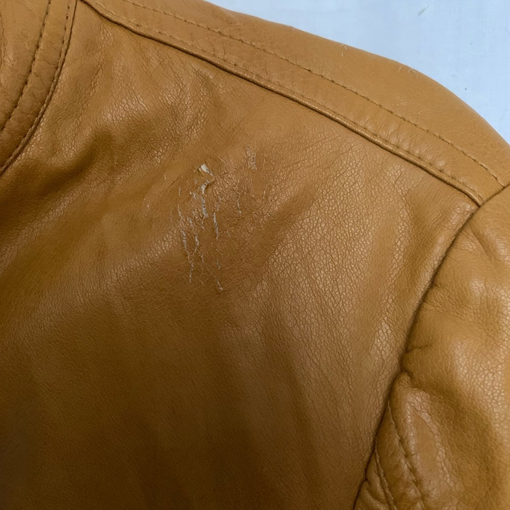 Js Millenium Basic Gold Leather Jacket - image 3